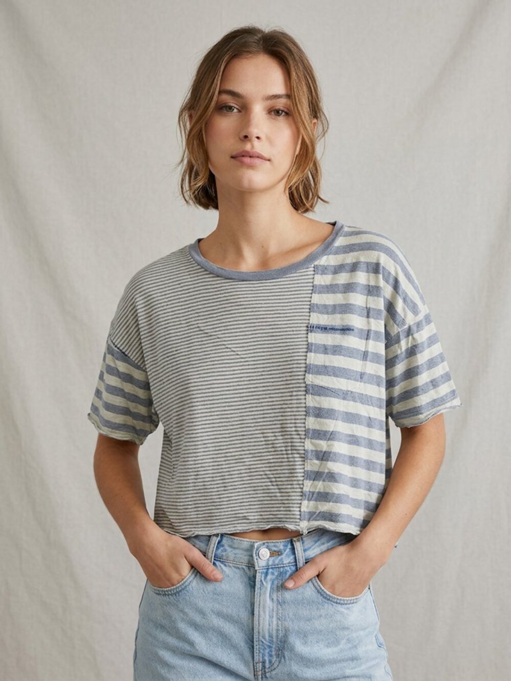 American Eagle Mismatch Stripey Tee